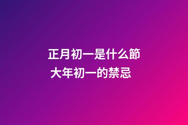 正月初一是什么節 大年初一的禁忌